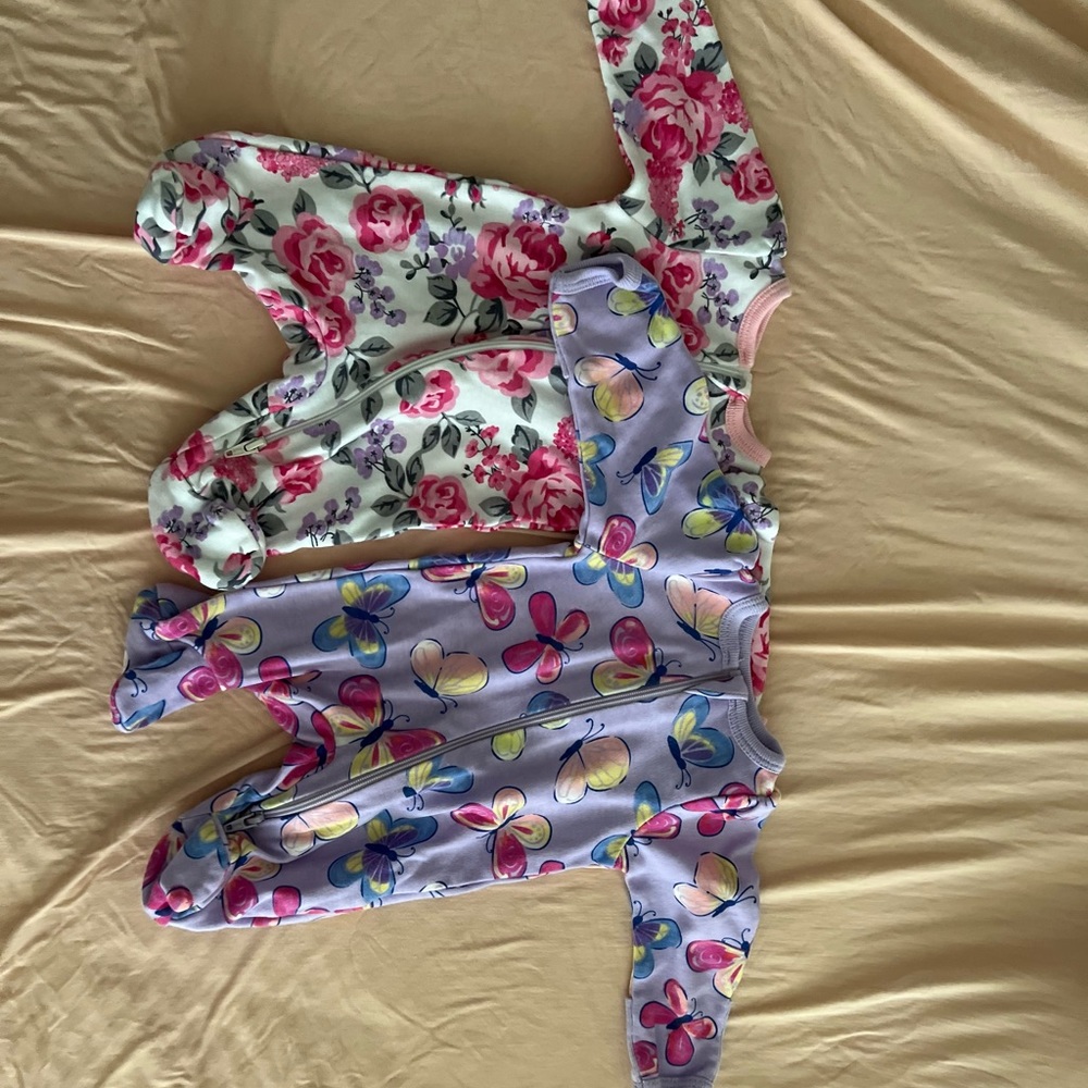 Preemie baby girl floral and butterfly super cute super soft.